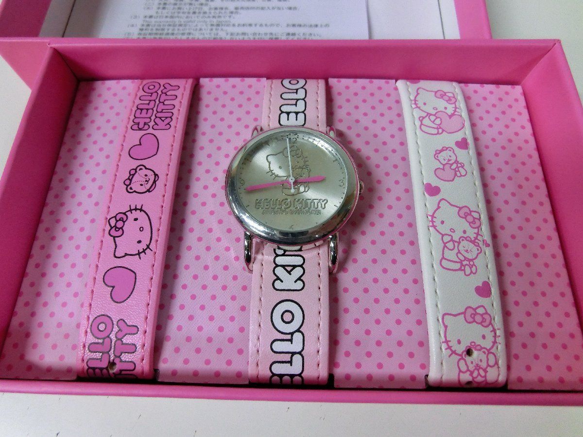  Hello Kitty change belt attaching watch wristwatch unused goods * face 11 when adhesive leak? equipped 