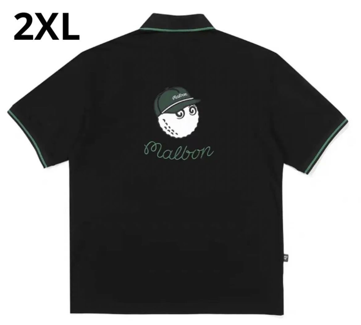 マルボンゴルフポロシャツ ブラック　2XL 半袖 Malbongolf