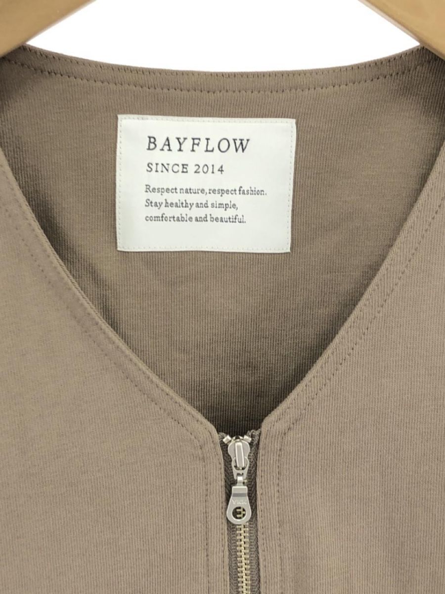 BAYFLOW ベイフロー 無地 ブルゾン ジャケット 茶 ◇■ ☆ dha7 レディース_画像2