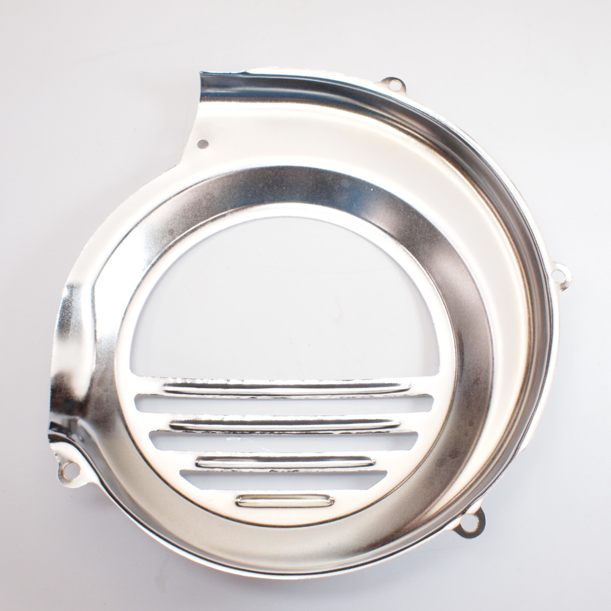 Flywheel Cover chrome for Vespa P P125X P150X P200E ベスパ セル無しモデル用 メッキ フライホイールカバー_画像3