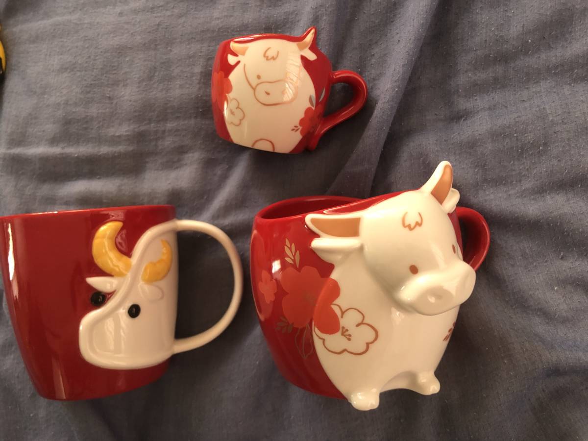 独特の上品 スターバックス 干支 マグ 牛 レアあり 3つセット 陶磁製