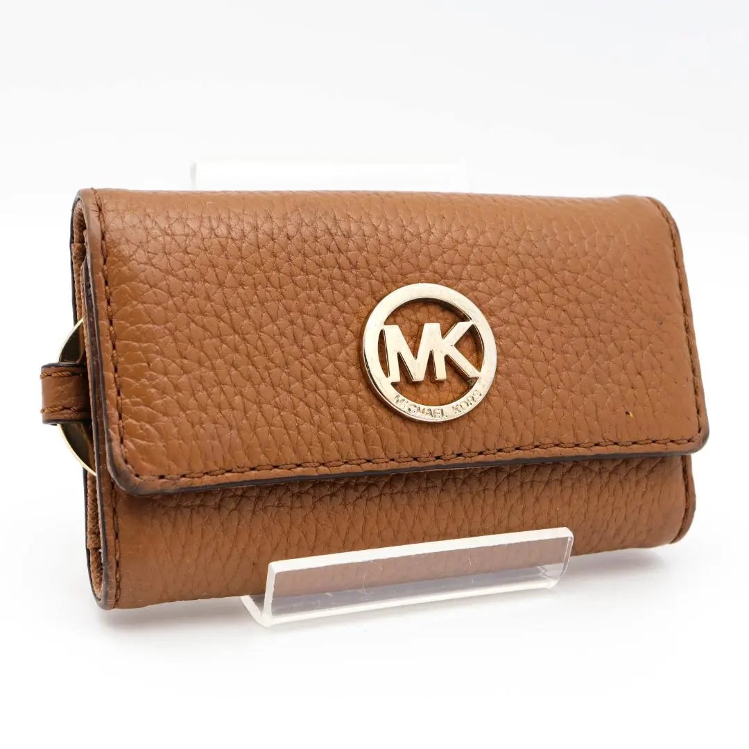 2022新作モデル 《一点物》MICHAEL KORS ゴールド金具 キャメル 名刺