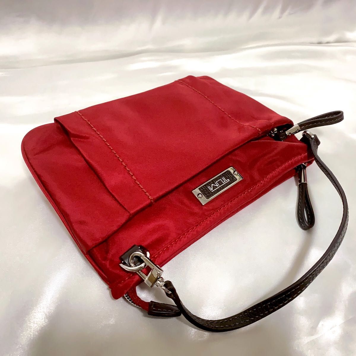 極美品 TUMI トゥミ 2way ショルダー クラッチバッグ 鞄 レッド系