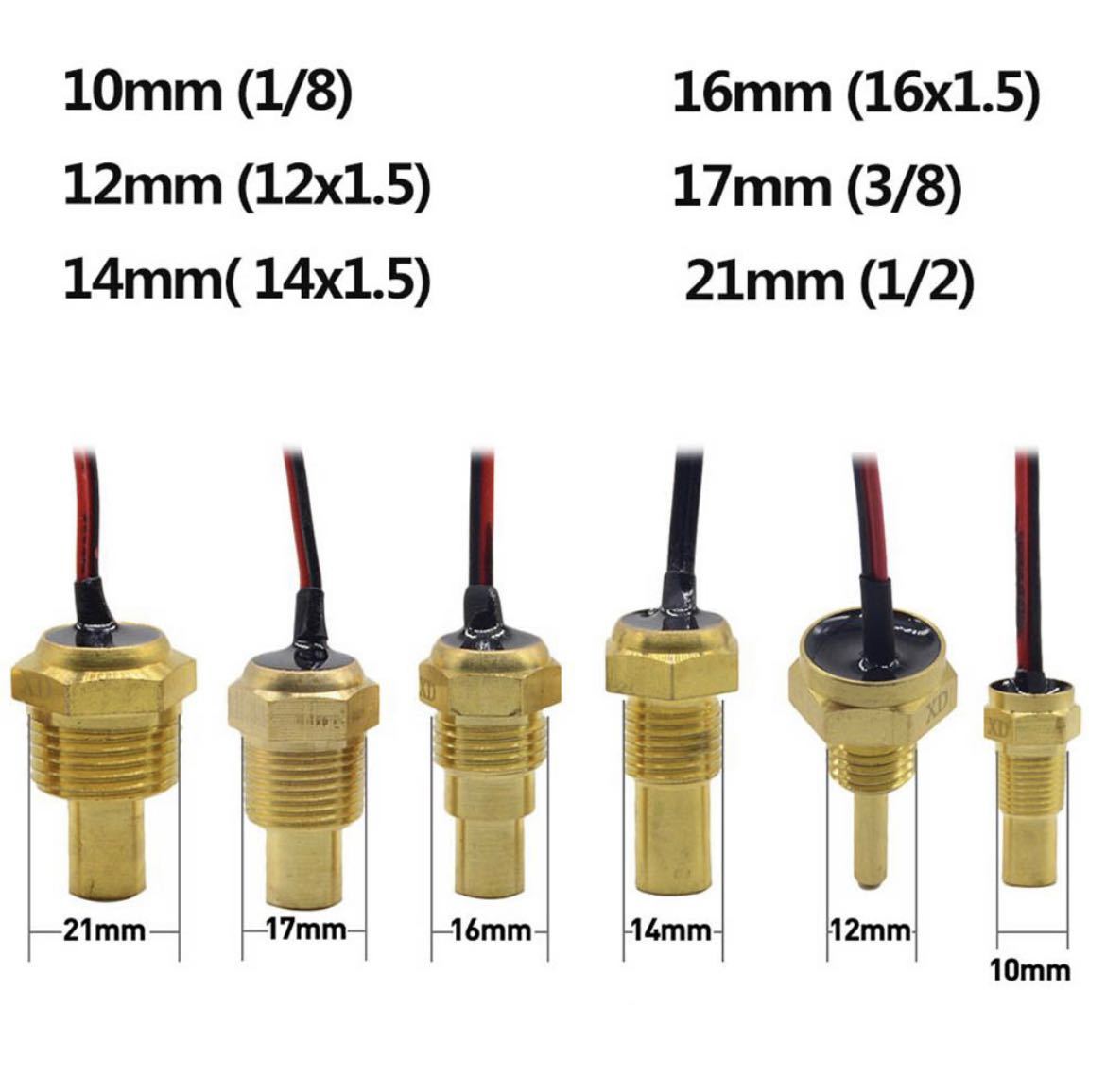 * new goods * 12V 24V digital thermometer temperature sensor 10mm12mm 14mm 16mm 17mm 21mm water temperature gage oil temperature gauge 