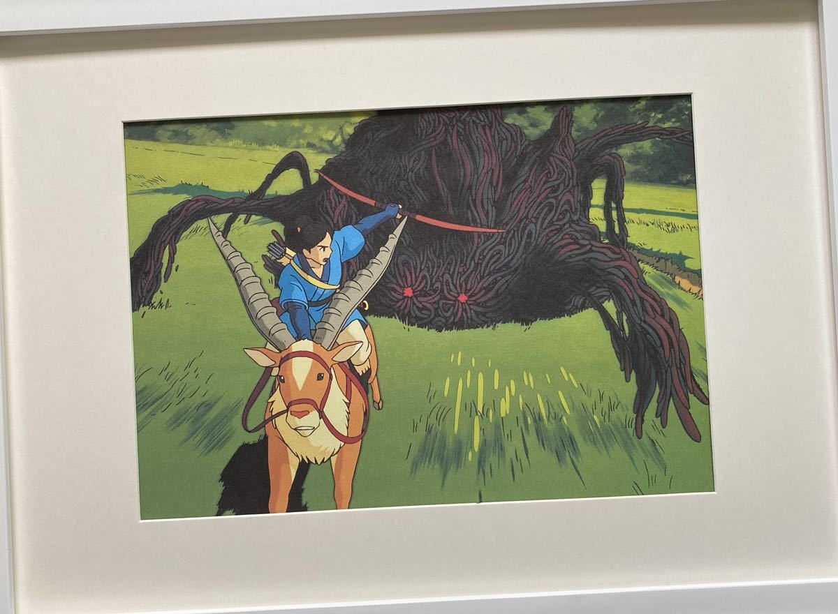 【額装品】ジブリ　もののけ姫　ポスター　宮崎駿　カレンダー　A STUDIO GHIBLI 検)セル画　原画　ポストカード　イラスト_画像2