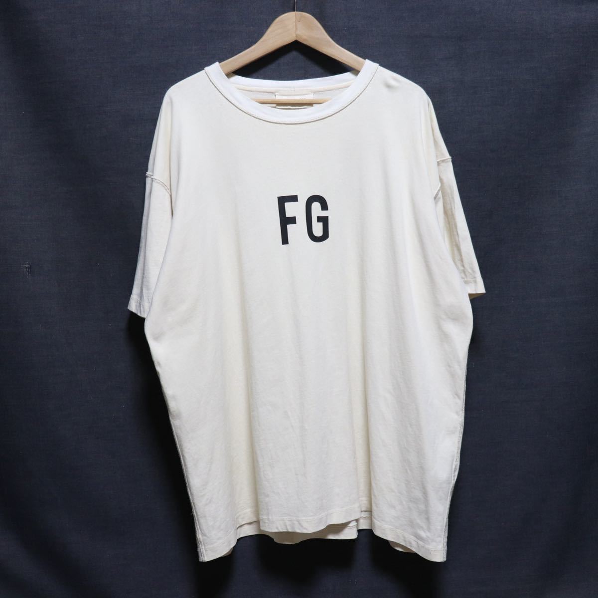 希少【fear of god】FG sixth collection ビッグシルエット ロゴ 半袖 カットソー Tシャツ/フィアオブゴッド