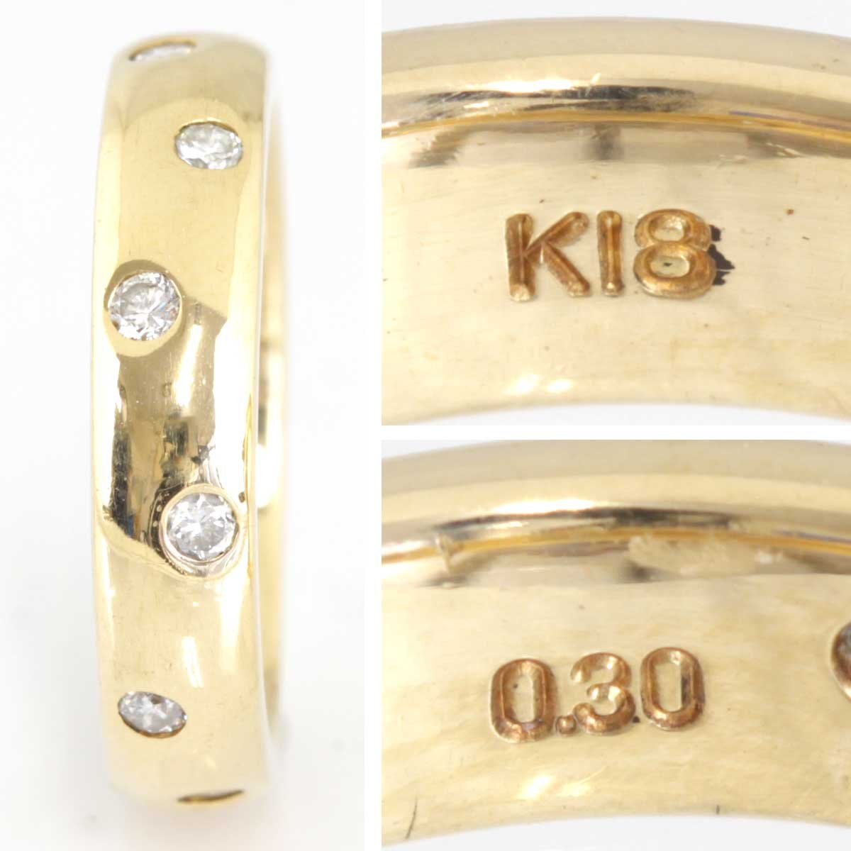 美品『USED』 K18 リング・指輪 ダイヤモンド 0.30ct 5.6g 11号_画像4