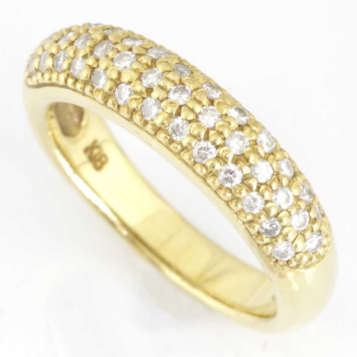 春夏新作 リング・指輪 デザインリング K18 美品『USED』 ダイヤモンド