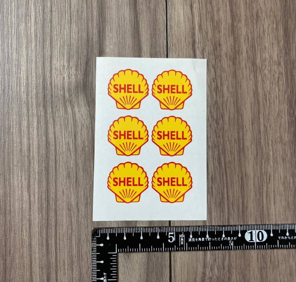 ★送料無料★Shell シェル ロゴ ステッカー デカール 6枚セット 25mm_画像1