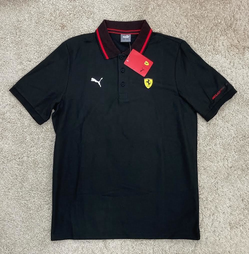 ★ доставка бесплатно ★Ferrari Polo Shirt  Ferrari   официальный  ... рубашка    короткие рукава   черный  M размер  