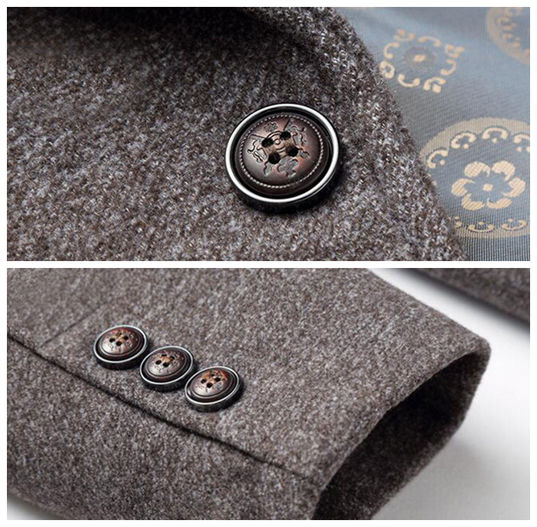 冬新品 ビジネスコート 高級 メンズ ウール混 厚手 テーラードジャケット 上品 柔らかい マフラー付き 取り外し可 二色 グレー 5XL_画像5