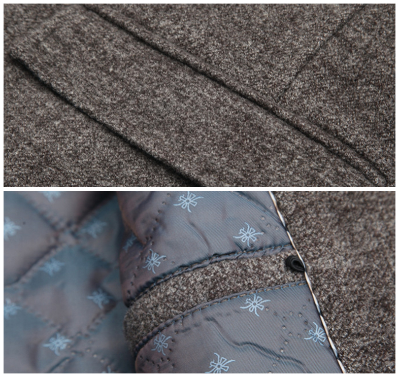 冬新品 ビジネスコート 高級 メンズ ウール混 厚手 テーラードジャケット 上品 柔らかい マフラー付き 取り外し可 二色 グレー 5XL_画像6