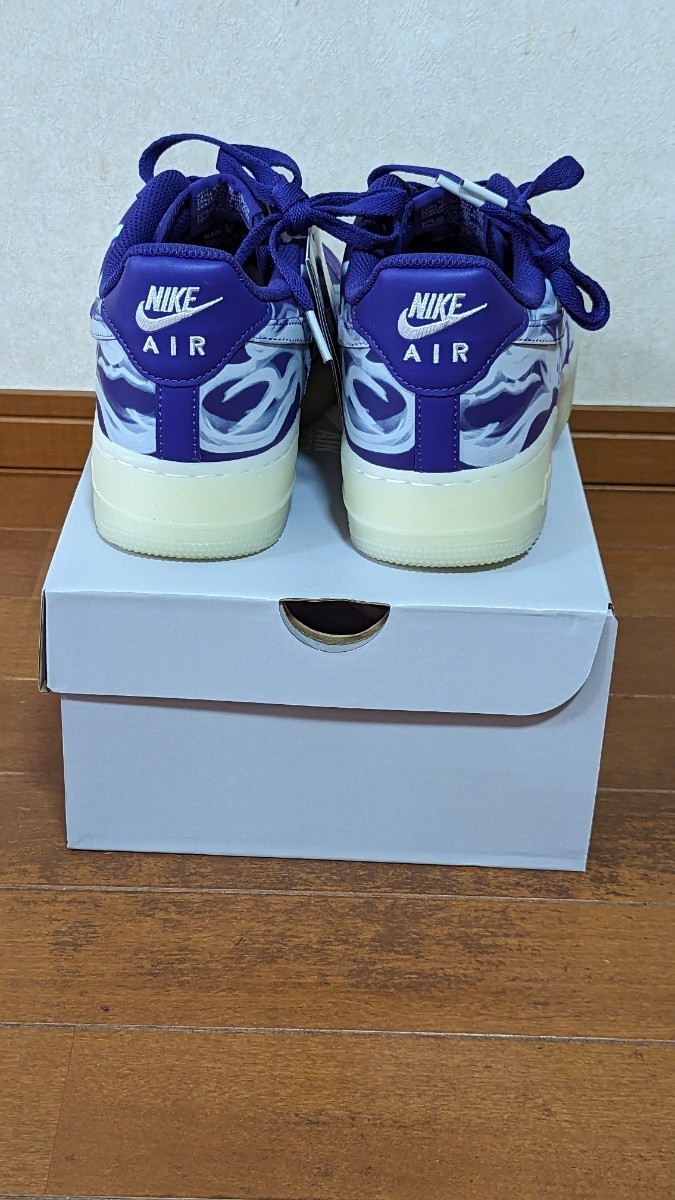 21年　ナイキ エアフォース 1 ’07 QS スケルトンコート パープル NIKE AIR FORCE 1 '07 QS SKELETON 27センチ　US9　ハロウィン_画像4