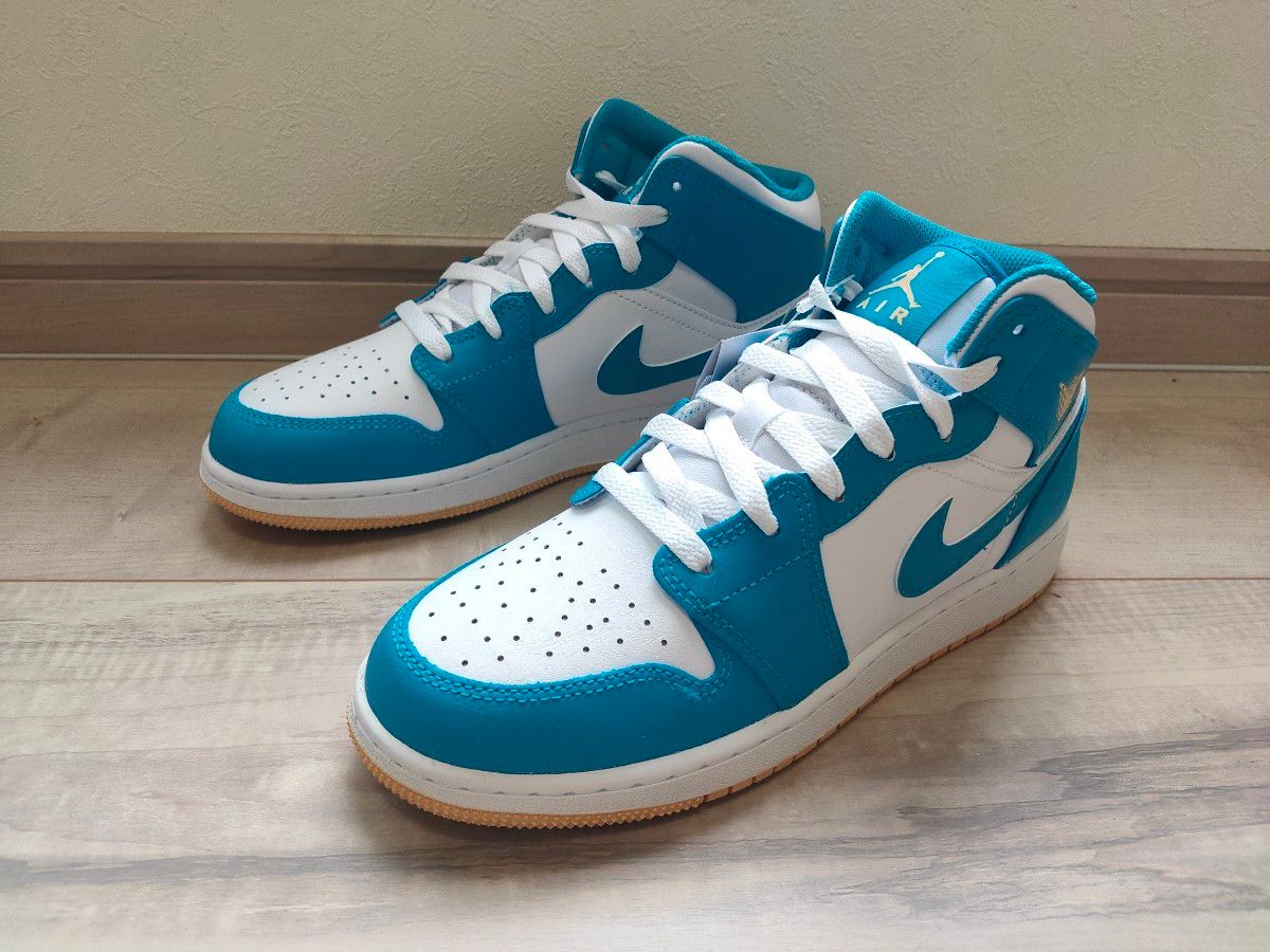 24.5cm NIKE AIR JORDAN 1 MID GS AQUATONE ナイキ エアジョーダン 1 ミッド アクアトーン