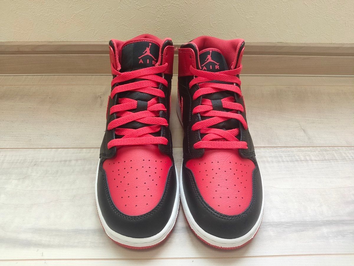 25cm NIKE AIR JORDAN 1 MID GS BRED ナイキ エアジョーダン 1 ミッド