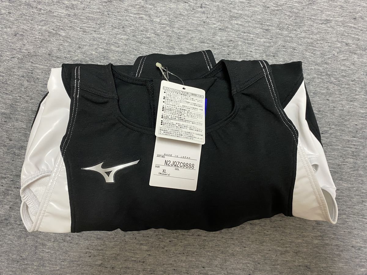 超特価sale開催】 【生産終了品】MIZUNO 女子水球用競泳水着 レディース ブラック×ホワイト XLサイズウォーターポロ ワンピース 