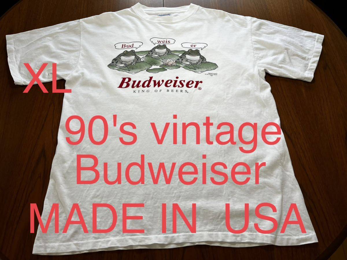 ② 90's vintage Budweiser Tシャツ　バドワイザーヴィンテージ アメリカ製　MADE IN USA