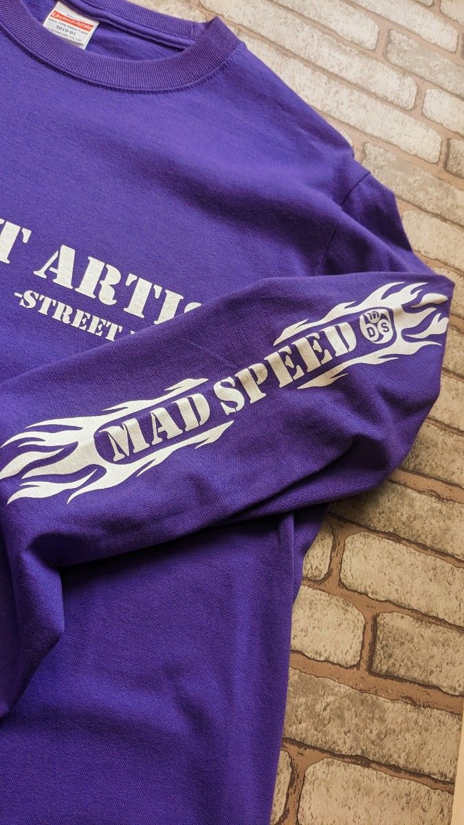 【MADSPEED】趣味Tシャツ ドリフト 峠 長袖 パープル(紫色) スープラ シルビア チェイサー スカイライン 新品