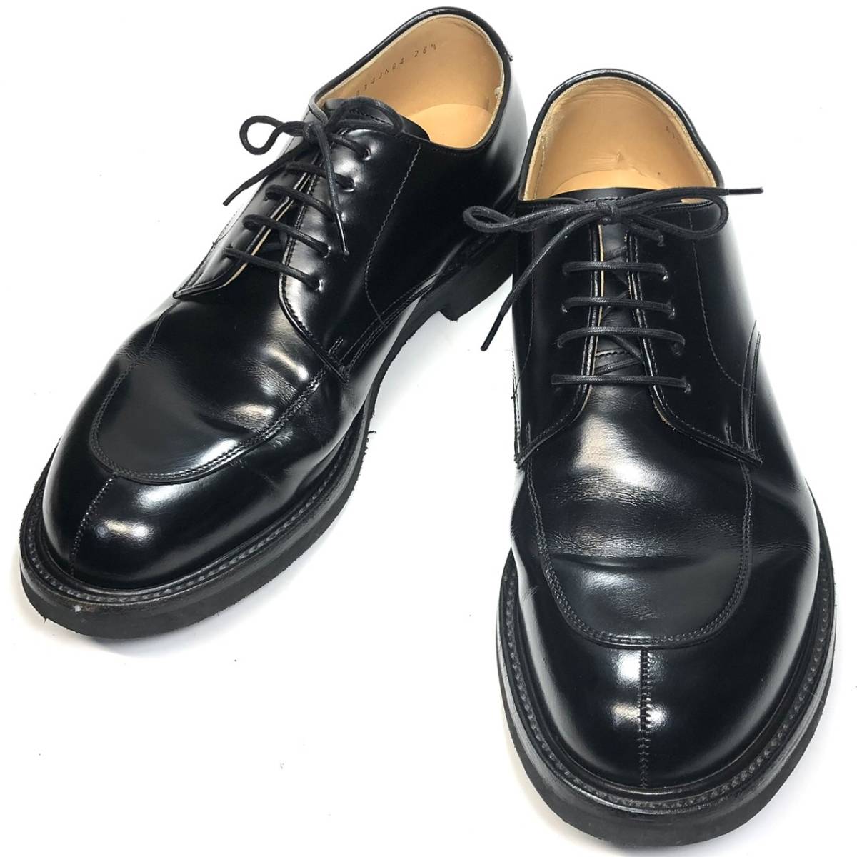 【未使用に近い】REGAL 本革 Uチップ 26 ビジネスシューズ BLACK REGAL 26 5cm メンズ 黒 ブラック Uチップ JN04 リーガル 革靴