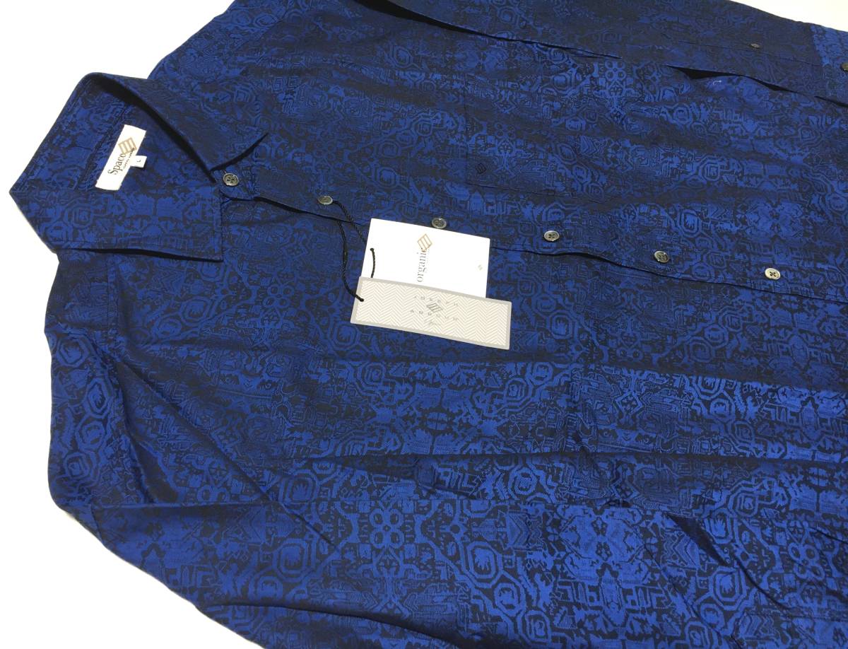 人気No.1】 JOSEPH ABBOUD 長袖 オーガニックジャガードシャツ L オン
