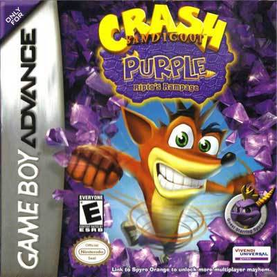 ★送料無料★北米版 Crash Bandicoot Purple クラッシュ・バンディクー ゲームボーイアドバンス_画像1