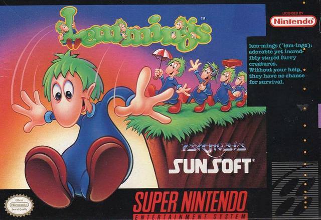 ★送料無料★北米版 海外版 スーパーファミコン レミングス LEMMINGS SNES