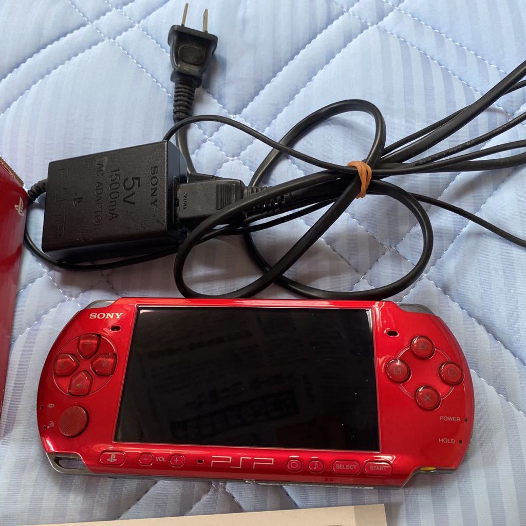 送料無料 ジャンク品PSP-3000 SONY レッド 赤 PSP本体 PSP(PSP3000