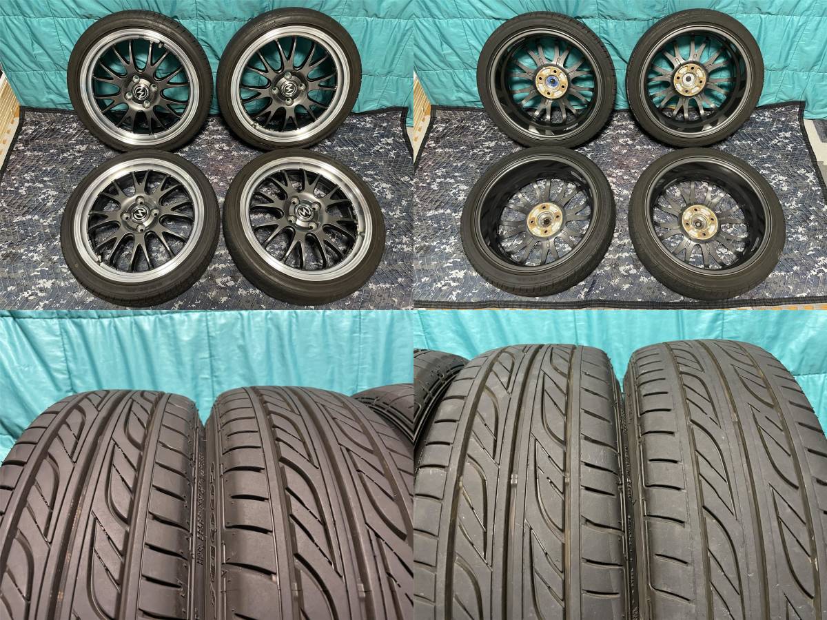 美品 BADX S-HOLD S-8M 16インチ 5.5J +48.0 ガンメタ/リムポリッシュ