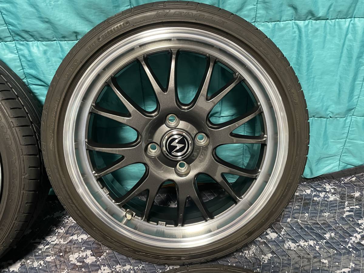 美品 BADX S-HOLD S-8M 16インチ 5.5J +48.0 ガンメタ/リムポリッシュ