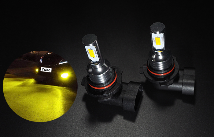 車検対応 黄金色 イエロー HB4 LED フォグランプ Z11 キューブ L880K コペン Y34 セドリック/グロリア 2個セット黄色_画像1
