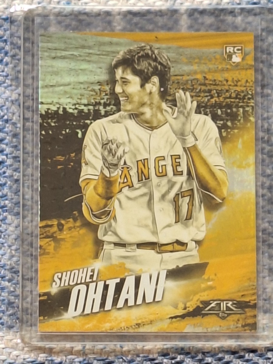 2018 Topps Fire #HS-1 SHOHEI OHTANI RC Gold Minted Hot Starts Los