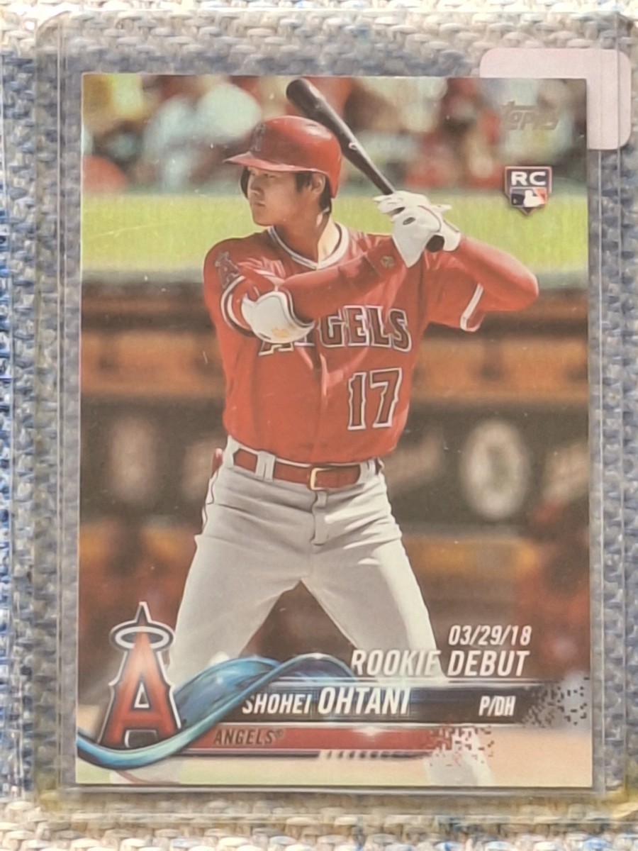 Topps 2018 Topps Update #US285 SHOHEI OHTANI RC Rainbow Foil 03/29/18 Rookie Debut Los Angeles Angels