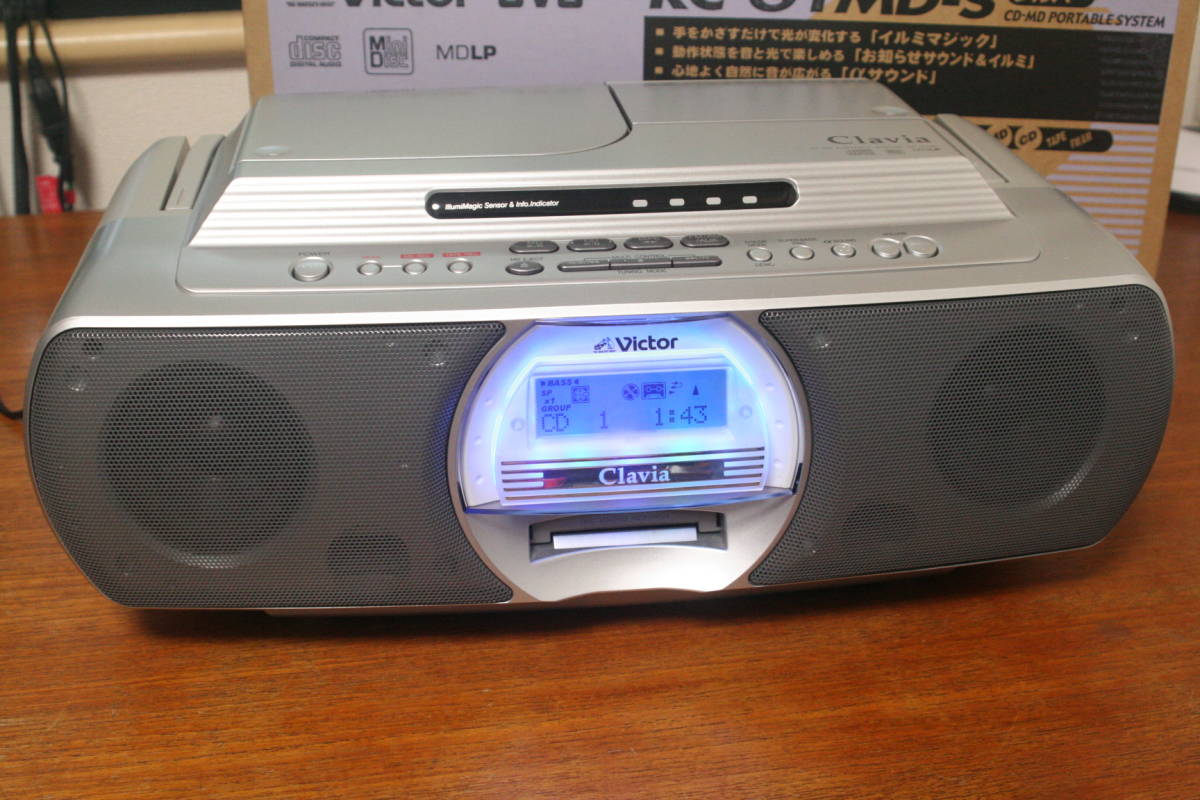 Victor ビクター JVC RC-G1MD-S シルバー CD-MDポータブル Victor ビクター JVC RC-G1MD-S シルバー CD-MDポータブル