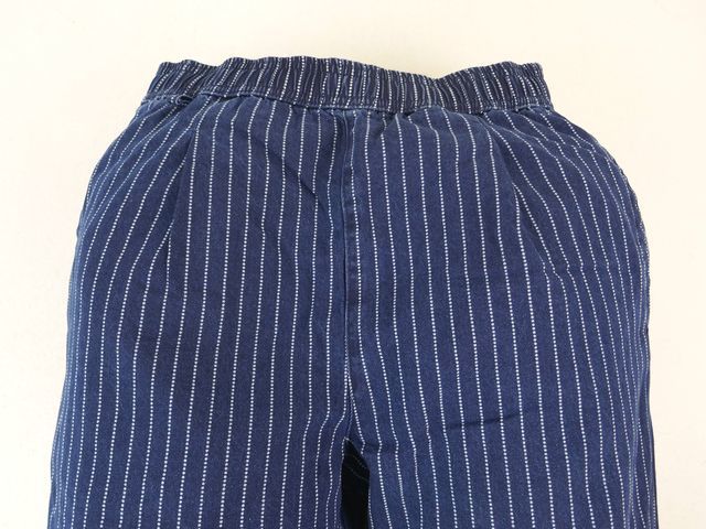 【送料無料 26%OFF】HOUSTON ヒューストン WABASHストライプ ルーズ パンツ NO.1926 INDIGO_ Lサイズ（実寸76～86cm)の画像2