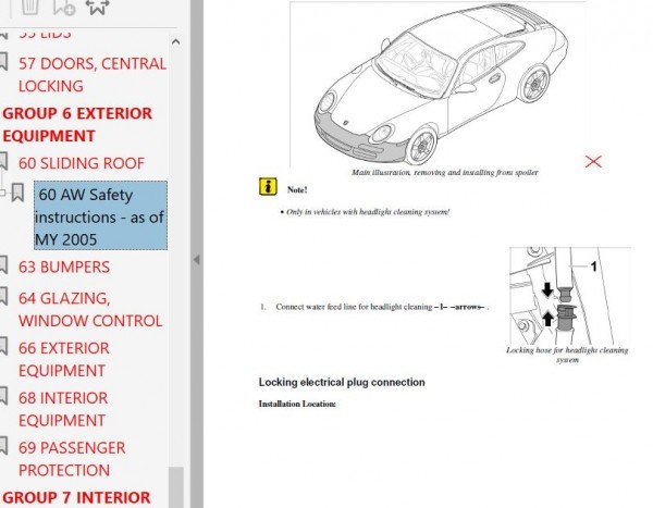 PORSCHE 911 CARRERA ( 997 ) 2005 - 2008 ワークショップマニュアル サービスリペアマニュアル 配線図 整備書_画像4