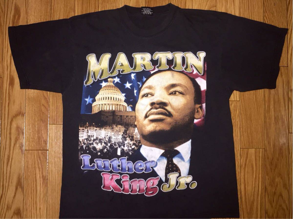 90s MARTIN LUTHER KING Jr. & MALCOLM X I HAVE A DREAM T-shirt XL