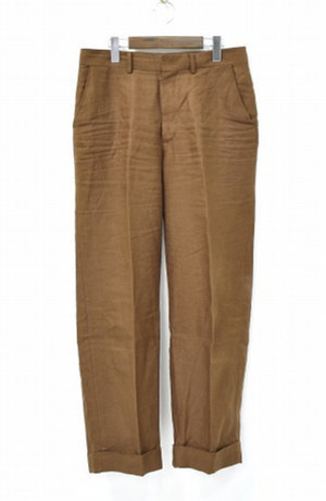 AURALEE オーラリー LINEN GABARDINE SLACKS リネンギャバジンスラックス 4 BROWN ブラウン TROUSERS PANTS トラウザーズ パンツ