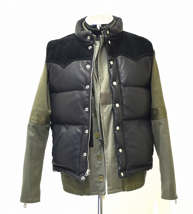 JOE McCOY（ジョー マッコイ）DEERSKIN DOWN VEST ディアスキン レザー ダウンベスト 鹿革 LEATHER ブルゾン TOYO 東洋 マッコイズ 38 黒_画像2