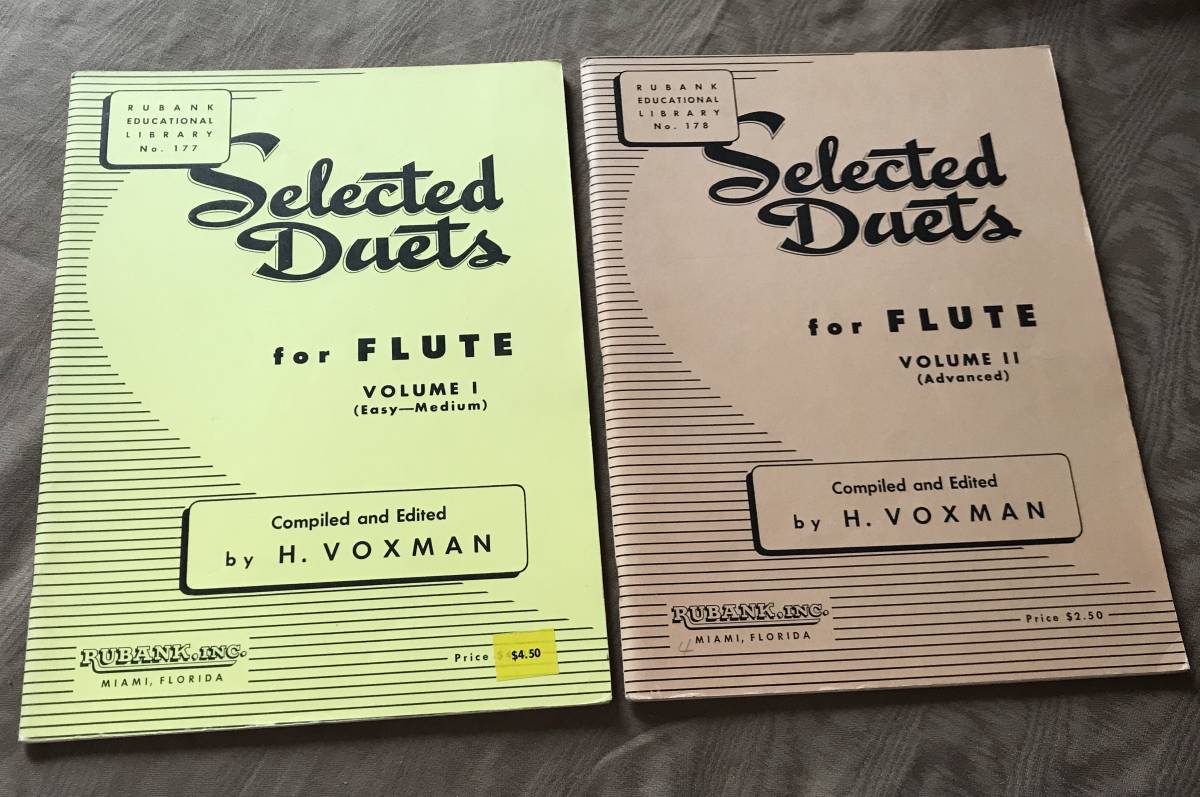 フルート デュエット スコア　Selected Duets 全2冊　検索：楽譜 教則本 クラシック ポピュラー_画像1
