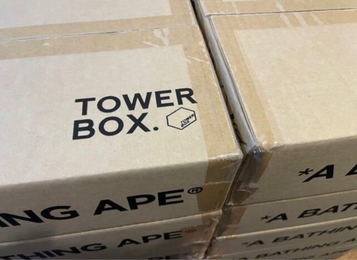 towerbox a bathing ape bape タワーボックス 白 tower box_画像4