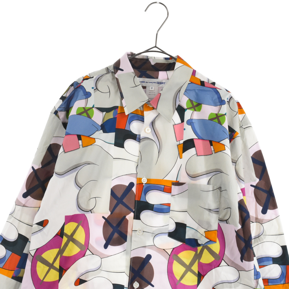 COMME des GARCONS SHIRT コムデギャルソンシャツ ×KAWS カウズ Hand Shirt ×カウズ フロントポケット長袖シャツ マルチカラー FH-B021_画像3