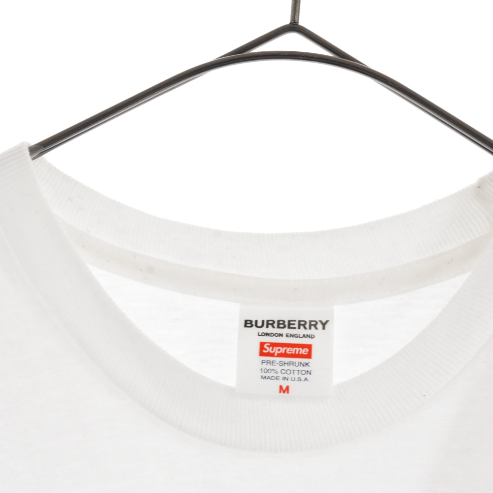 SUPREME シュプリーム 22SS × BurberryBurberry Box Logo Tee ×バーバリーボックスロゴクルーネック半袖Tシャツ ホワイト_画像6
