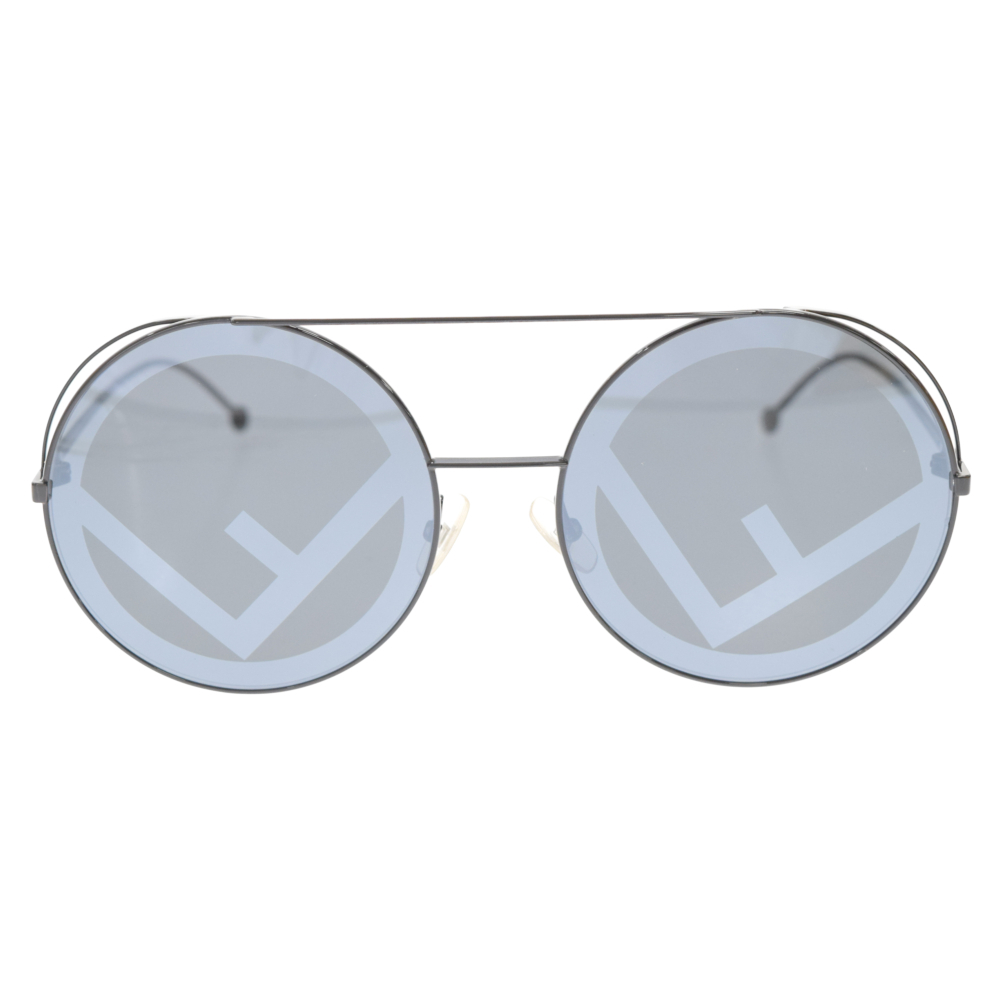 から厳選した FENDI ブラック 0285 FF 眼鏡 メガネ ラウンドサングラス