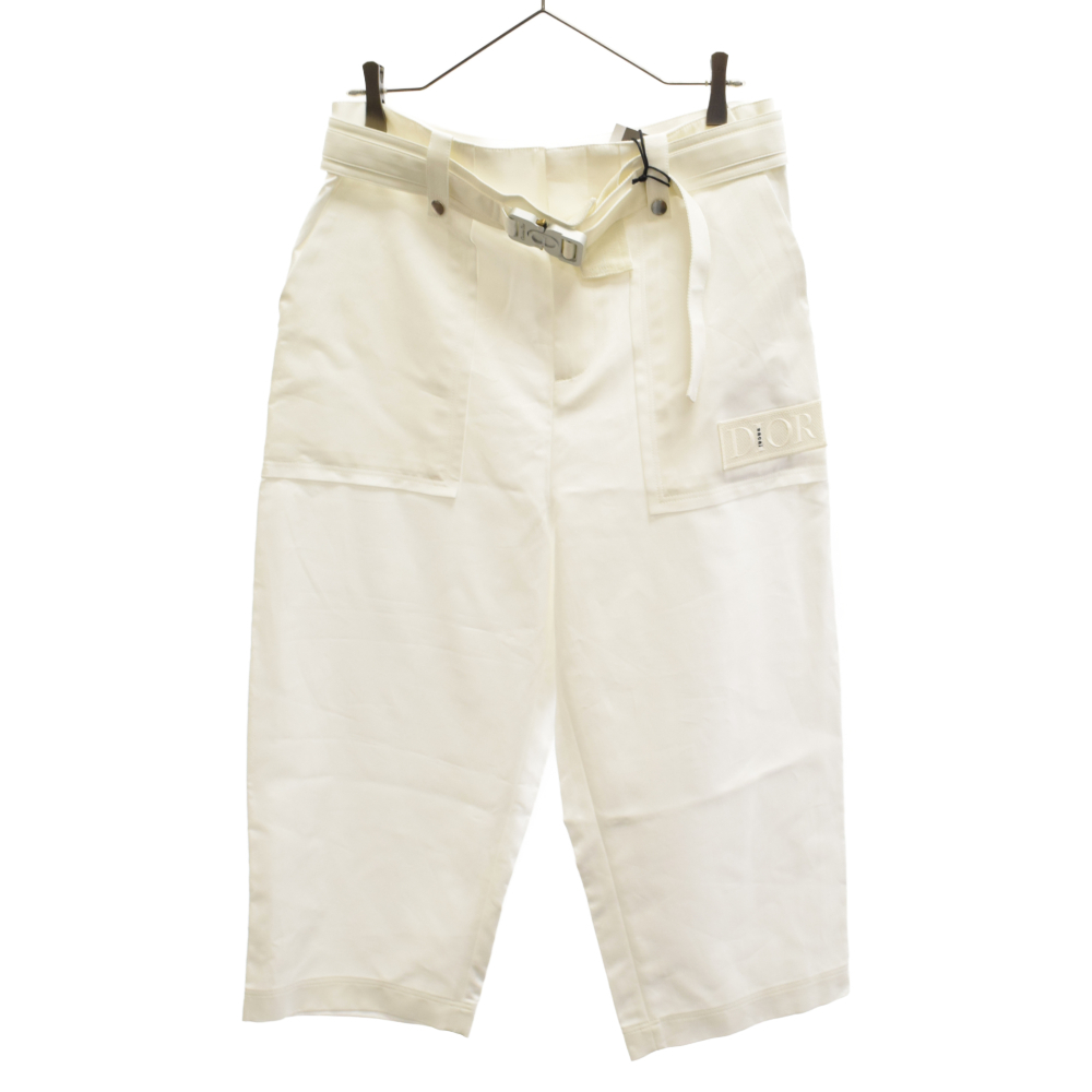 DIOR ディオール x Sacai Cropped Pants Cotton Faille サカイ クロップドパンツ コットンファイユ ホワイト 213C122B4451