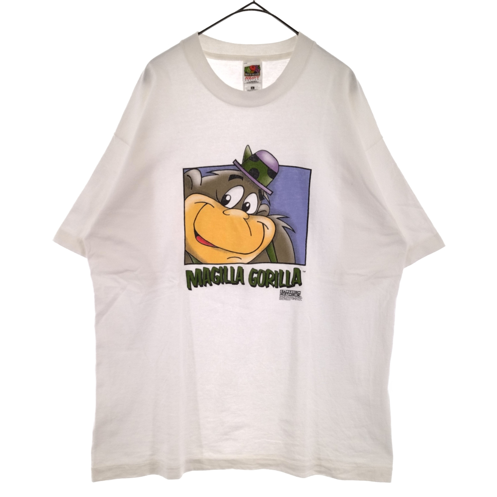 VINTAGE ヴィンテージ 90s CARTOON NETWORK MAGILLA GORILLA ゴリラのゴンちゃん キャラクタープリント 半袖Tシャツ カットソー ホワイト_画像1