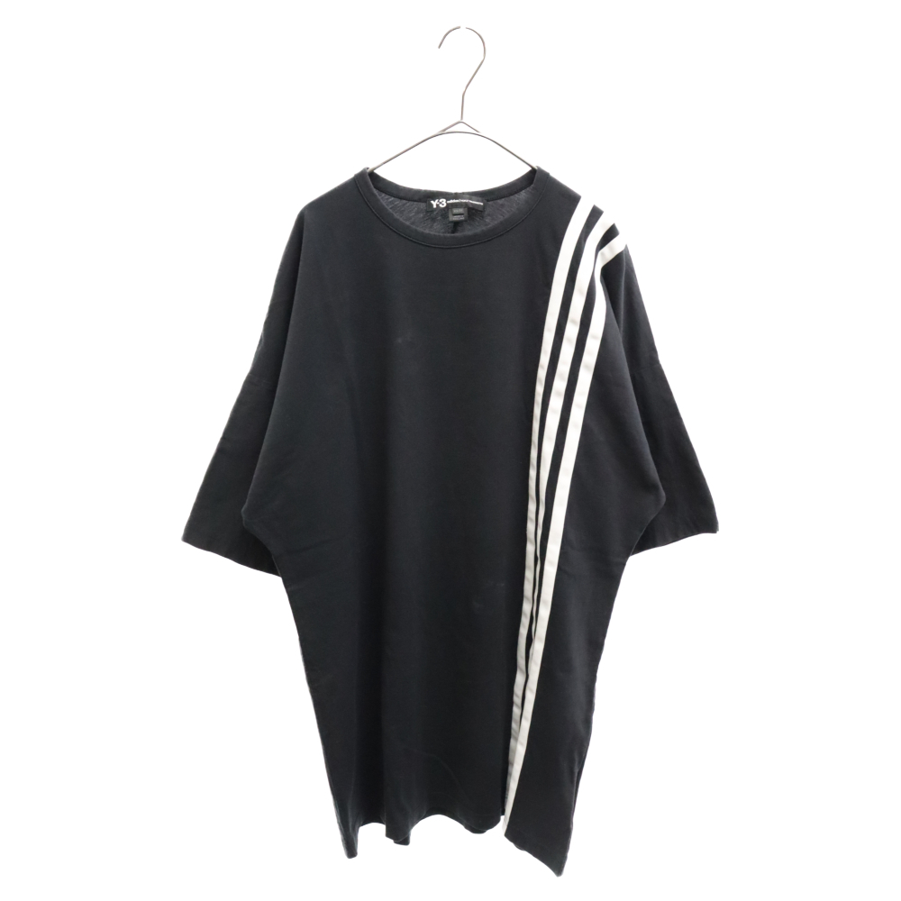 Y-3 ワイスリー 3-STRIPES TEE ストライプラインクルーネック半袖Tシャツ CY6974 ブラック_画像1