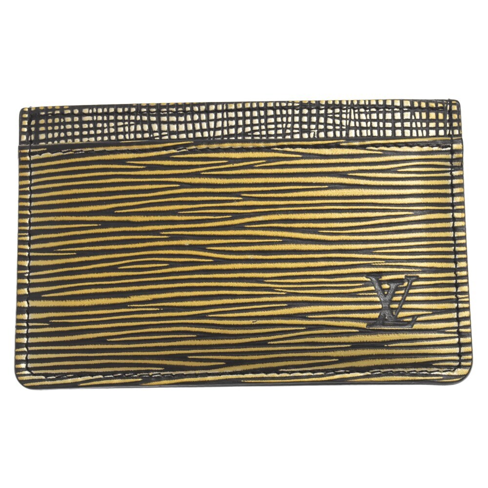 高価値】 LOUIS VUITTON ブラック/イエロー M62521 カードケース エピ