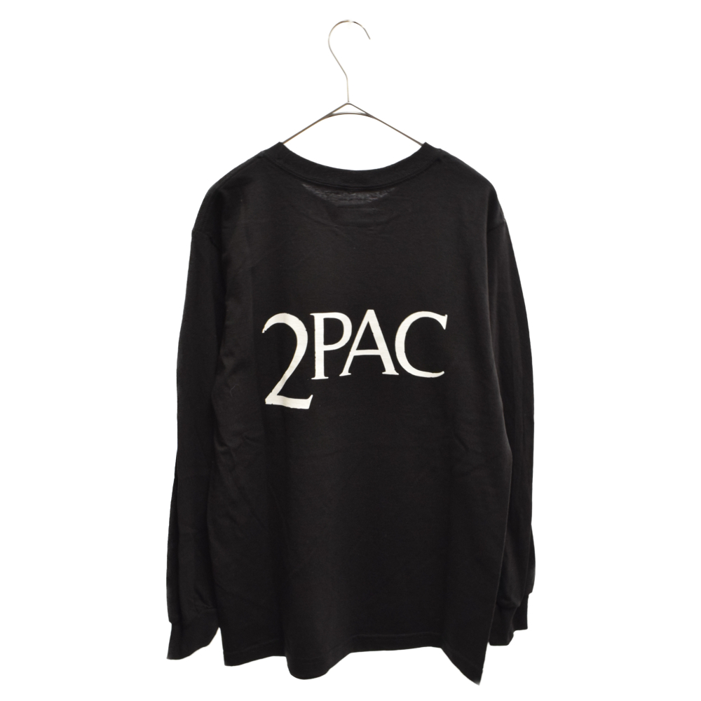 ワコマリア 23AWトゥーパック フォトロングスリーブTシャツ 2PAC 長袖Tシャツ ブラック TUPAC-WM-LT01_画像2