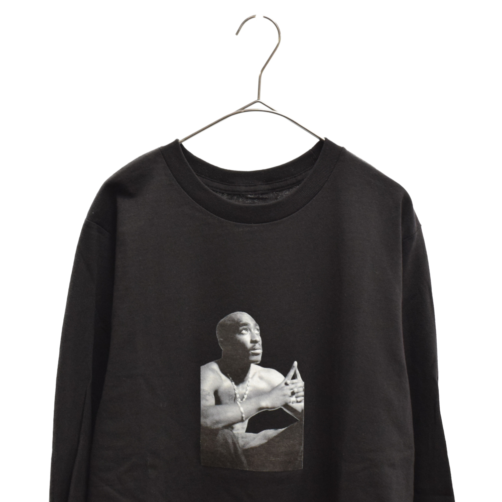 ワコマリア 23AWトゥーパック フォトロングスリーブTシャツ 2PAC 長袖Tシャツ ブラック TUPAC-WM-LT01_画像3