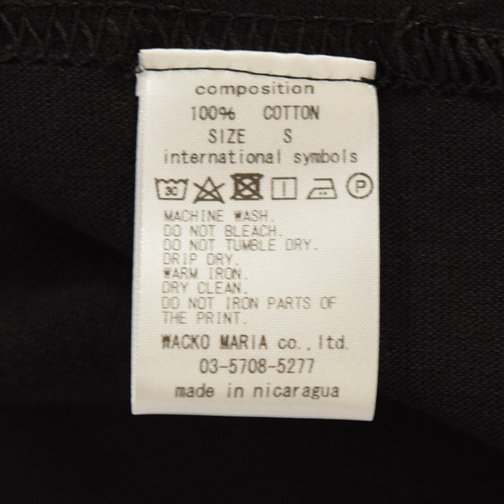 ワコマリア 23AWトゥーパック フォトロングスリーブTシャツ 2PAC 長袖Tシャツ ブラック TUPAC-WM-LT01_画像8